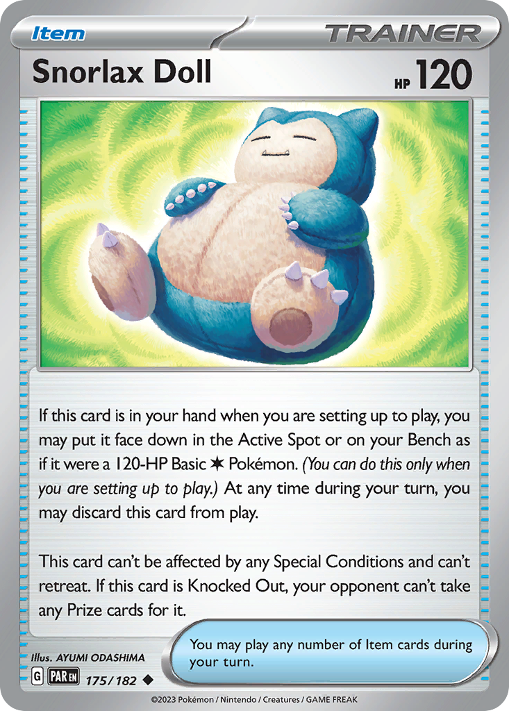 Snorlax Doll – Paradox Rift 175/182 Pokémon card