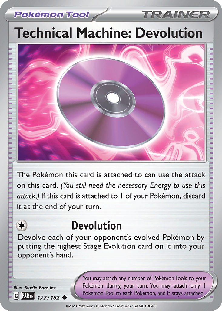 Technical Machine: Devolution – Paradox Rift 177/182 Pokémon card