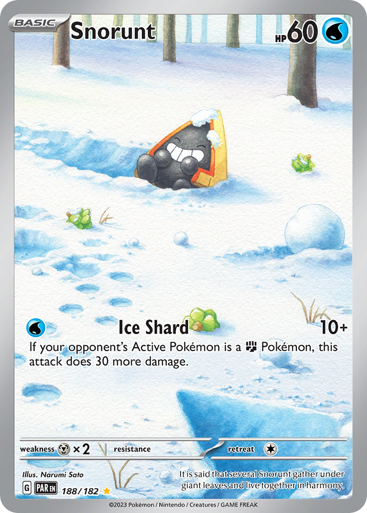 Snorunt – Paradox Rift 188/182 Pokémon card