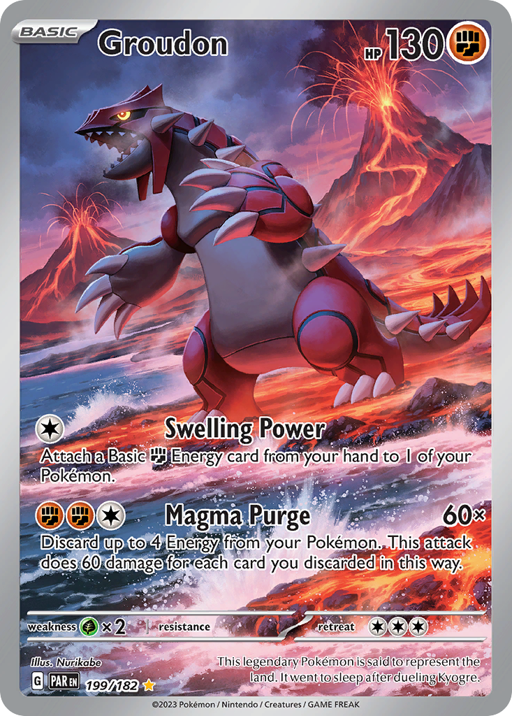 Groudon – Paradox Rift 199/182 Pokémon card