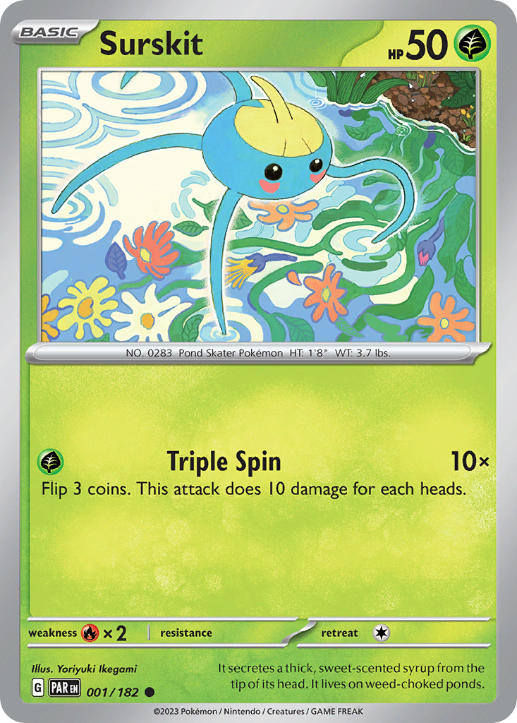 Surskit – Paradox Rift 001/182 Pokémon card
