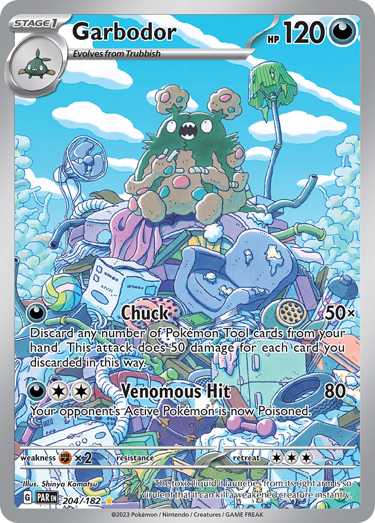 Garbodor – Paradox Rift 204/182 Pokémon card