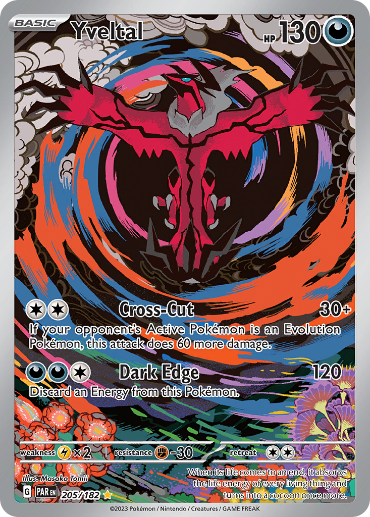 Yveltal – Paradox Rift 205/182 Pokémon card