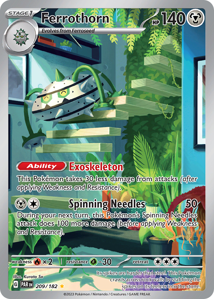 Ferrothorn – Paradox Rift 209/182 Pokémon card