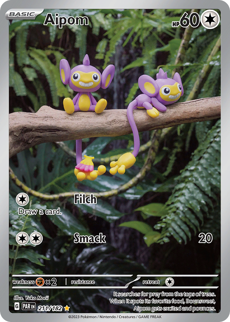 Aipom – Paradox Rift 211/182 Pokémon card