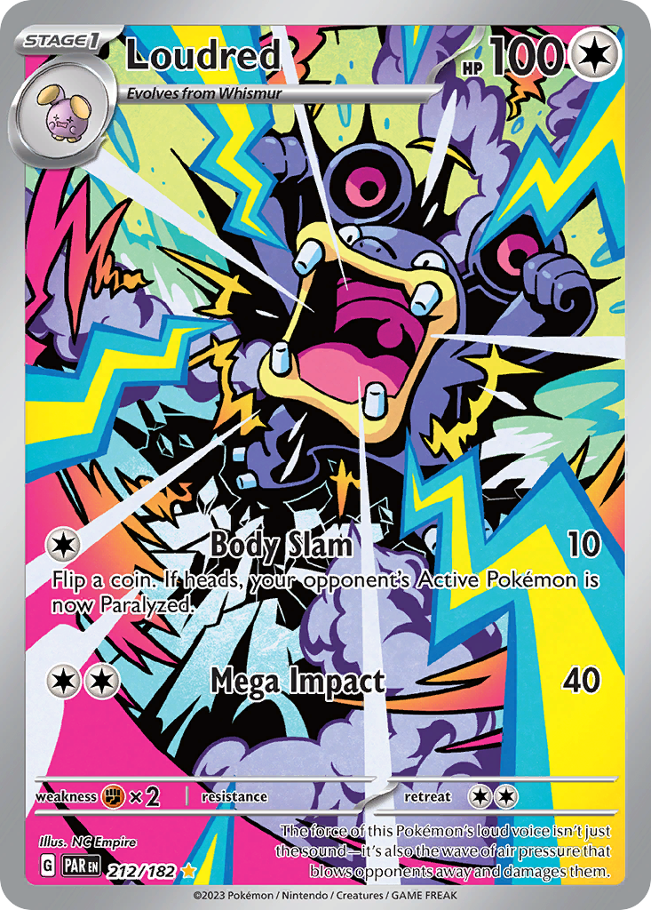 Loudred – Paradox Rift 212/182 Pokémon card