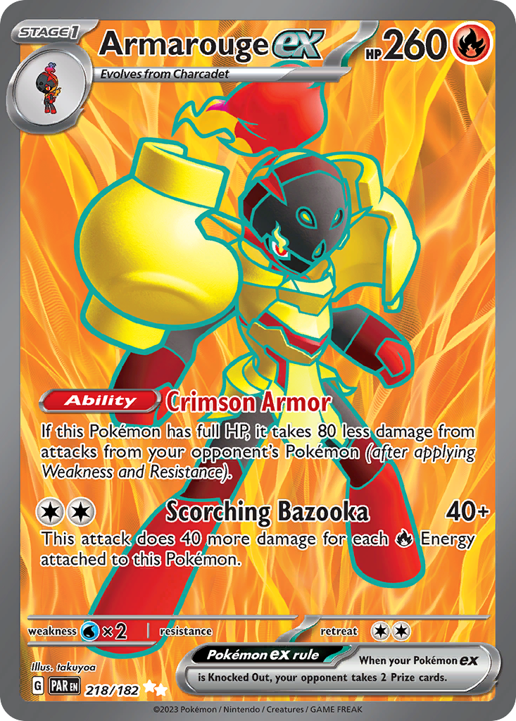 Armarouge ex – Paradox Rift 218/182 Pokémon card
