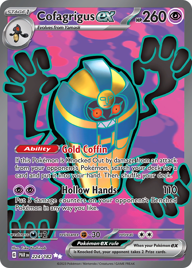 Cofagrigus ex – Paradox Rift 224/182 Pokémon card