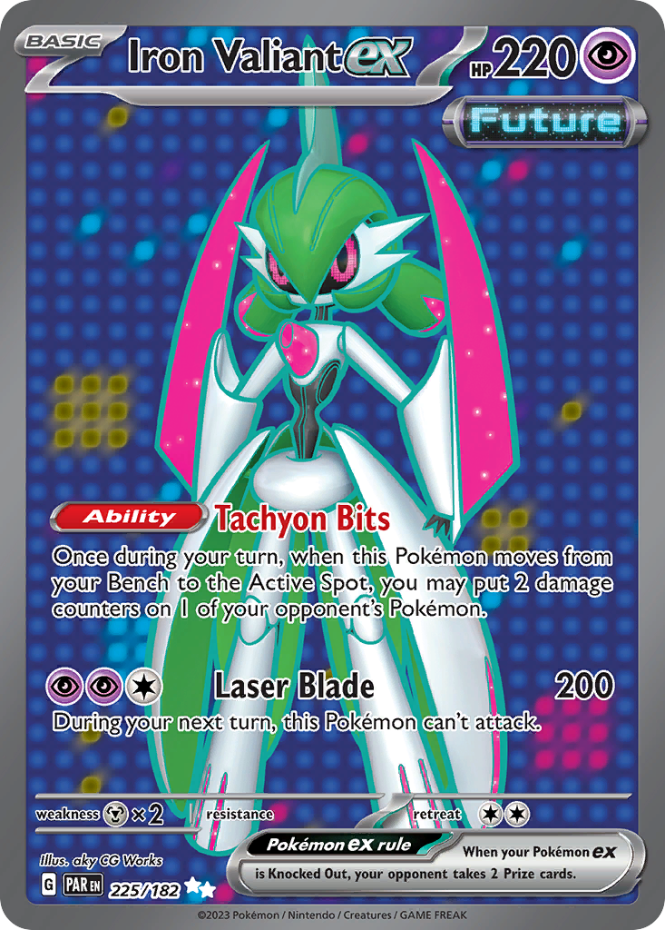 Iron Valiant ex – Paradox Rift 225/182 Pokémon card