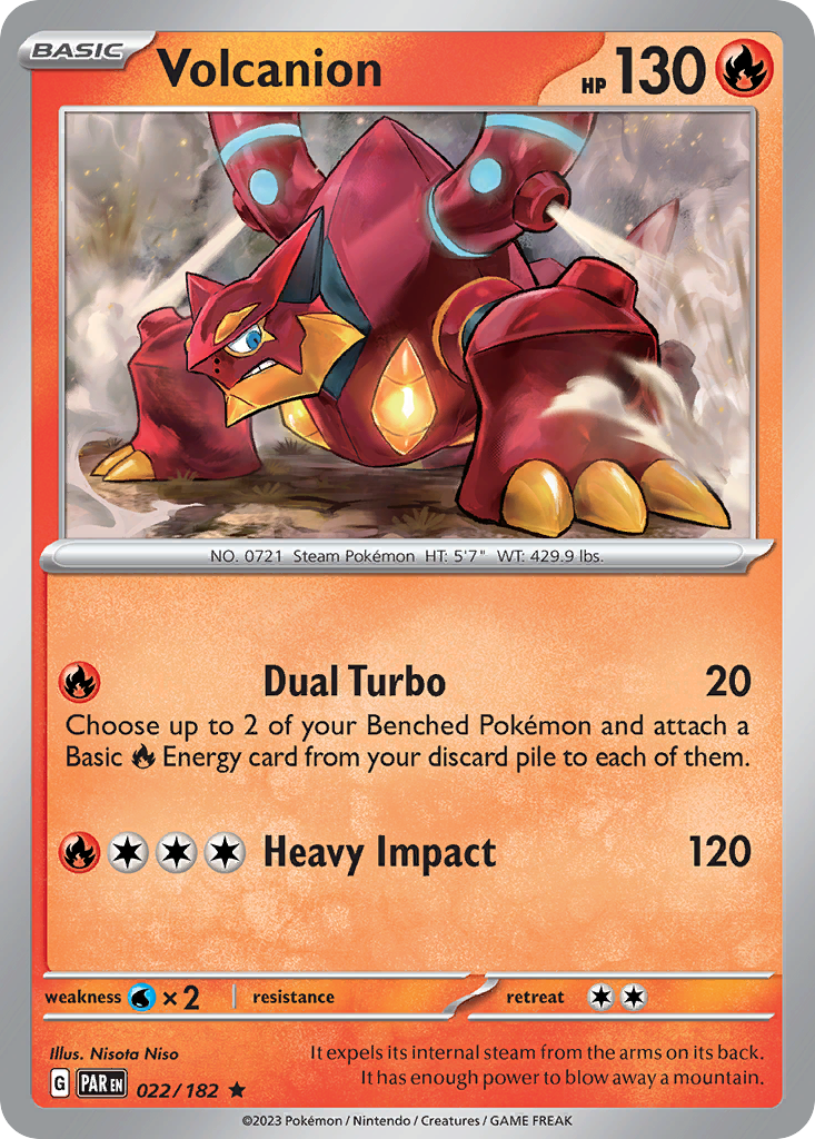 Volcanion – Paradox Rift 022/182 Pokémon card