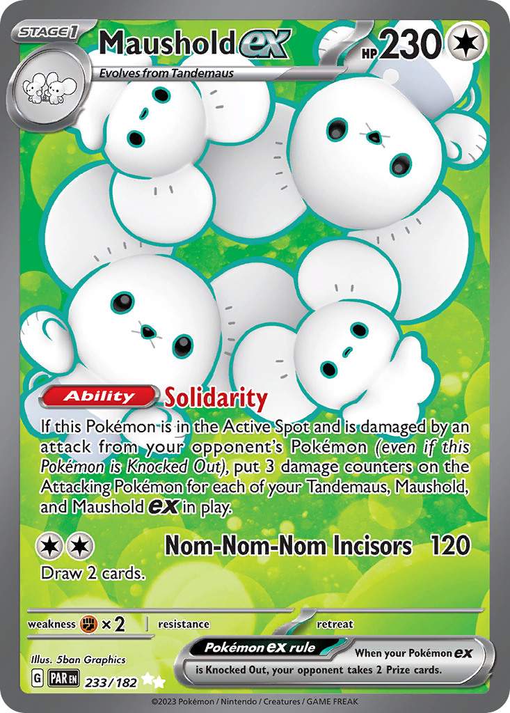 Maushold ex – Paradox Rift 233/182 Pokémon card
