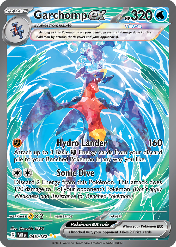 Garchomp ex – Paradox Rift 245/182 Pokémon card
