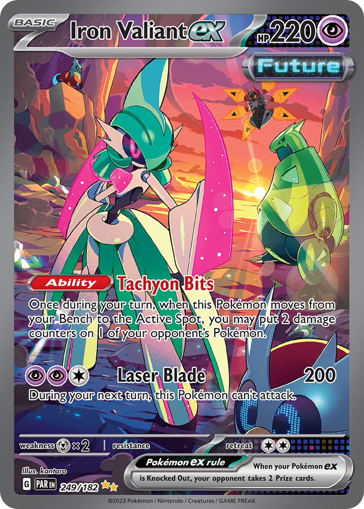 Iron Valiant ex – Paradox Rift 249/182 Pokémon card