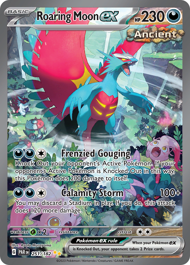 Roaring Moon ex – Paradox Rift 251/182 Pokémon card