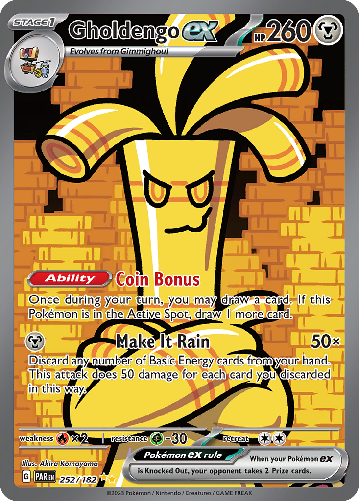 Gholdengo ex – Paradox Rift 252/182 Pokémon card