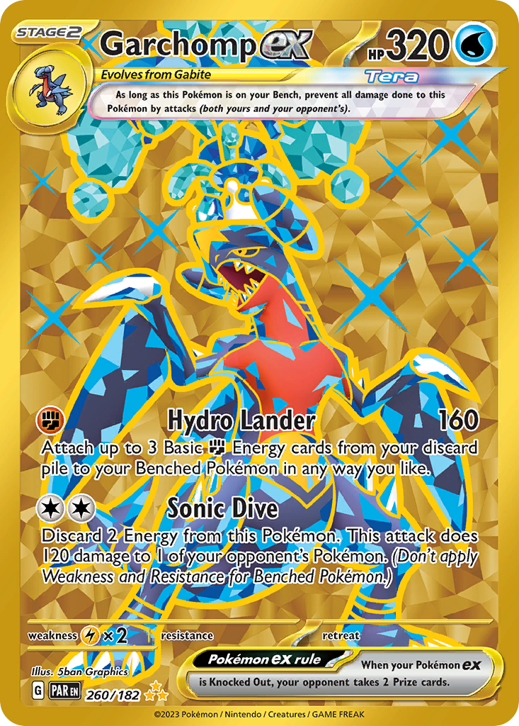 Garchomp ex – Paradox Rift 260/182 Pokémon card
