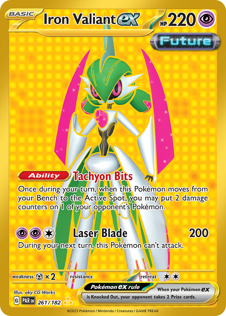 Iron Valiant ex – Paradox Rift 261/182 Pokémon card