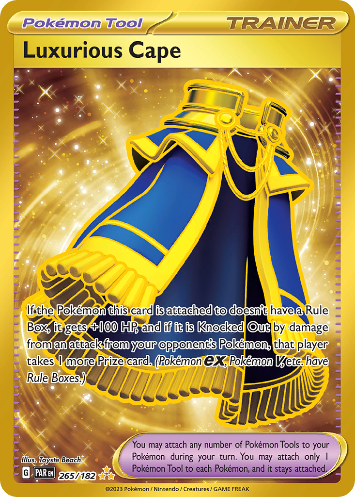 Luxurious Cape – Paradox Rift 265/182 Pokémon card