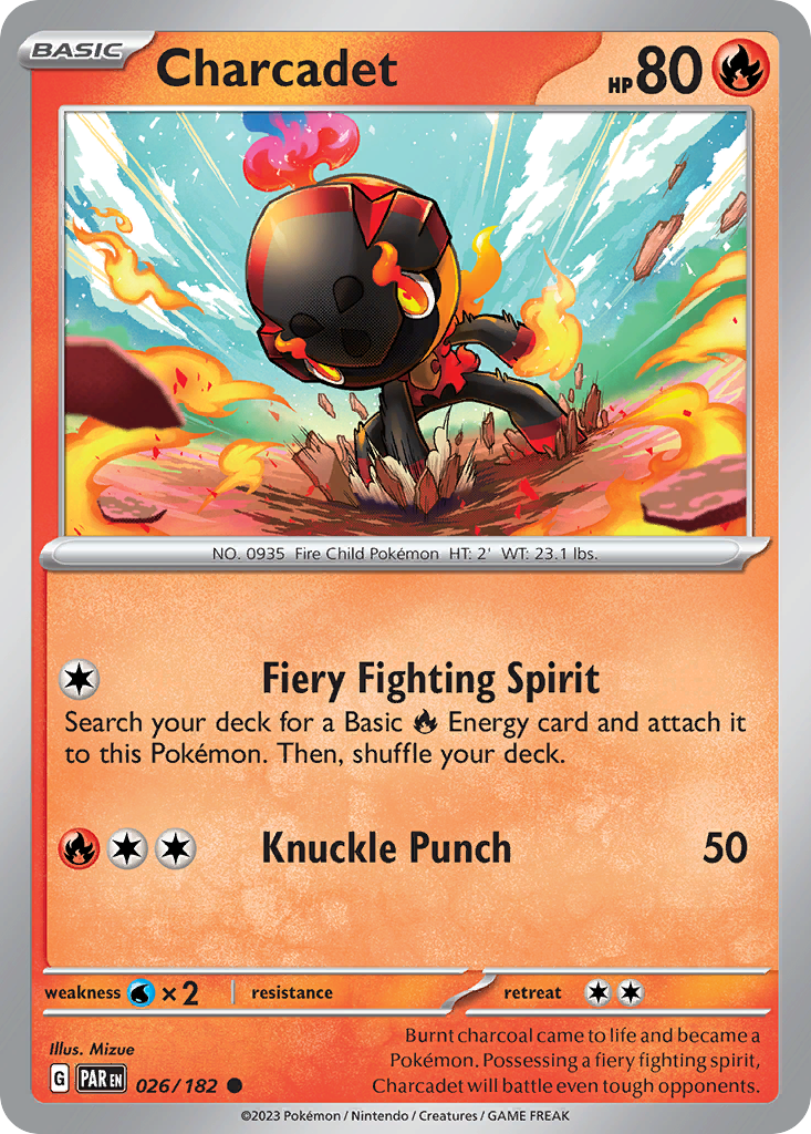 Charcadet – Paradox Rift 026/182 Pokémon card