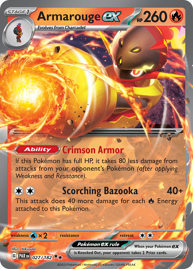 Armarouge ex – Paradox Rift 027/182 Pokémon card