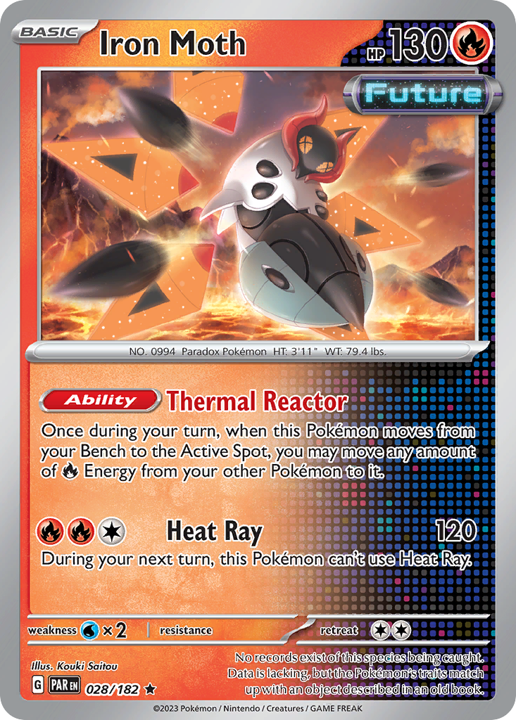 Iron Moth – Paradox Rift 028/182 Pokémon card
