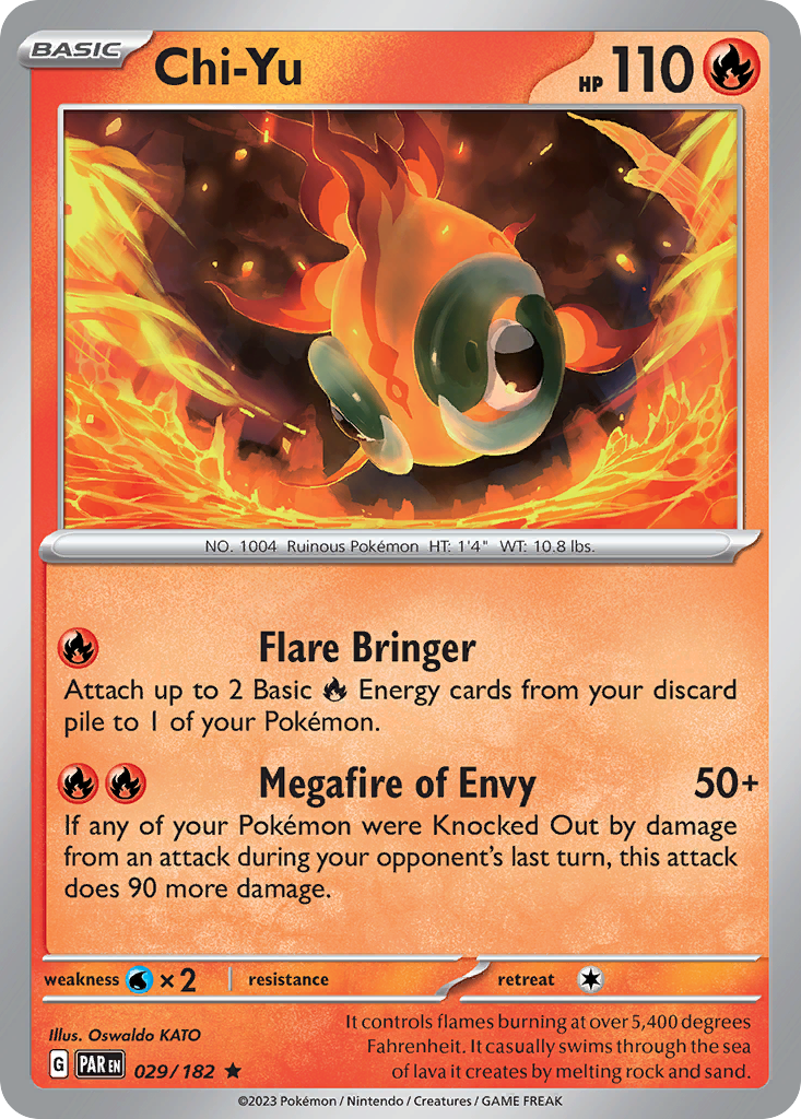 Chi-Yu – Paradox Rift 029/182 Pokémon card