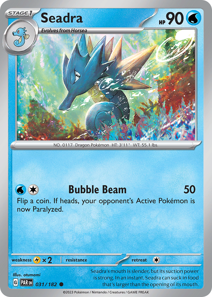 Seadra – Paradox Rift 031/182 Pokémon card