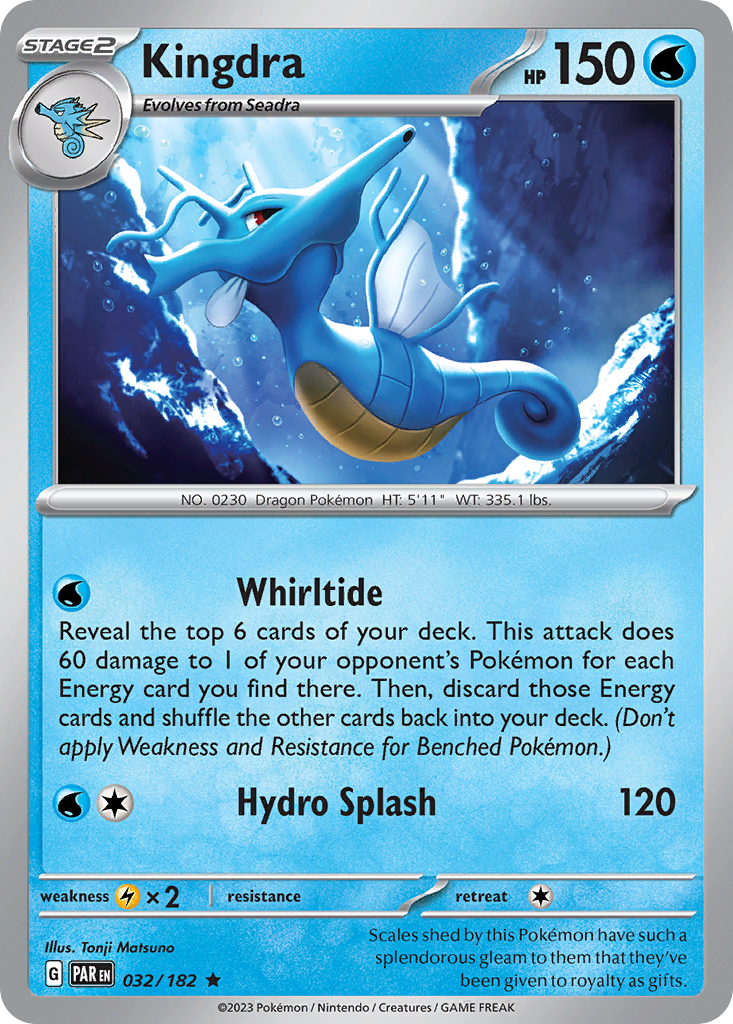Kingdra – Paradox Rift 032/182 Pokémon card