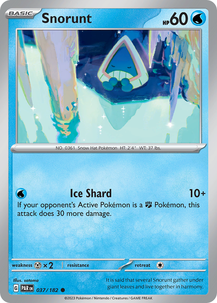 Snorunt – Paradox Rift 037/182 Pokémon card