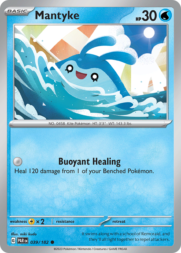 Mantyke – Paradox Rift 039/182 Pokémon card