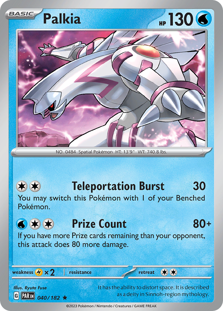 Palkia – Paradox Rift 040/182 Pokémon card