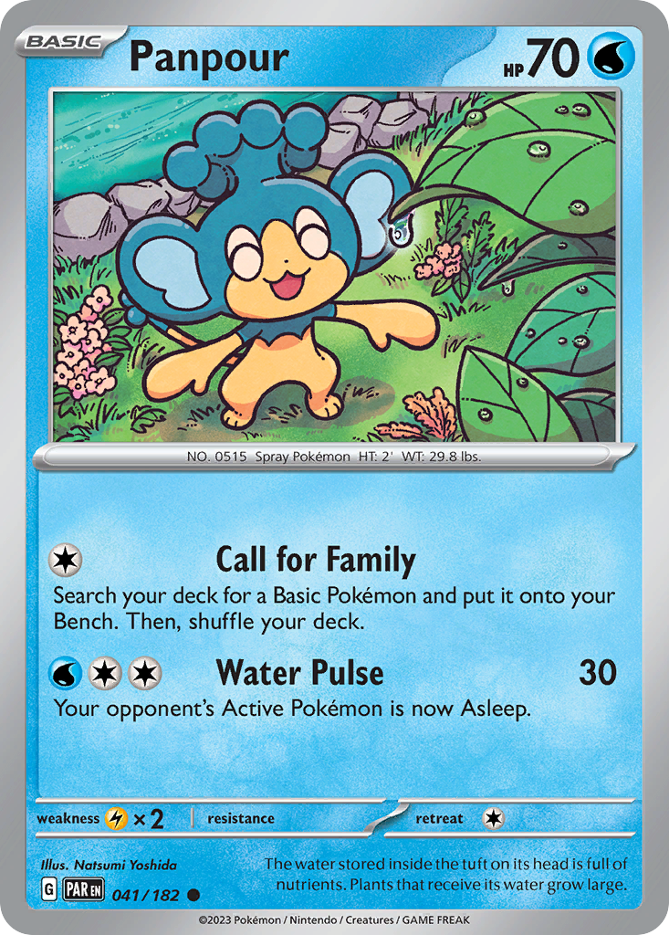 Panpour – Paradox Rift 041/182 Pokémon card