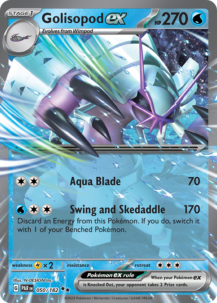 Golisopod ex – Paradox Rift 050/182 Pokémon card