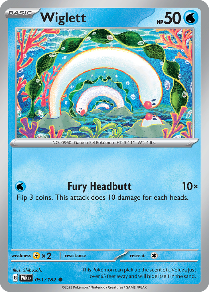 Wiglett – Paradox Rift 051/182 Pokémon card