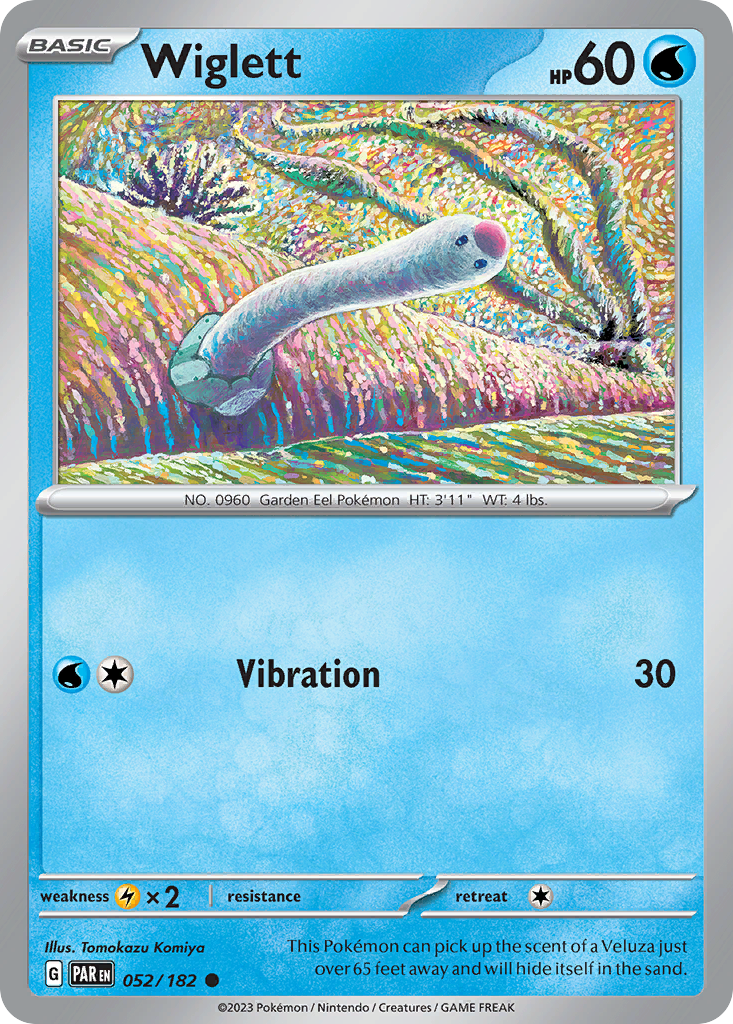 Wiglett – Paradox Rift 052/182 Pokémon card