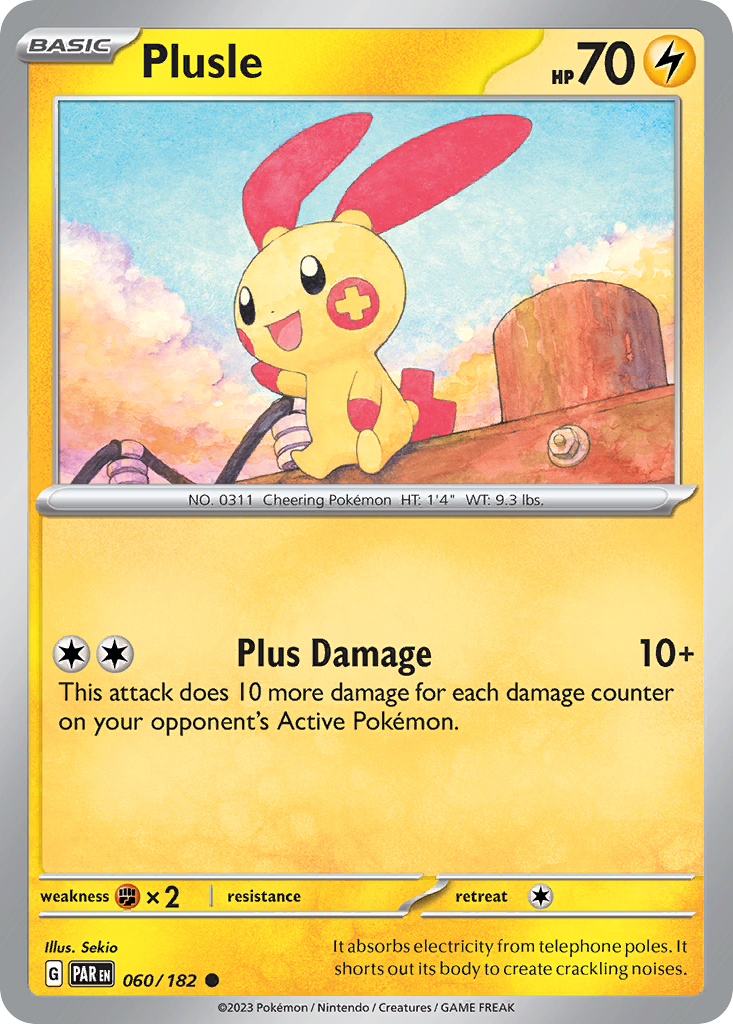 Plusle – Paradox Rift 060/182 Pokémon card