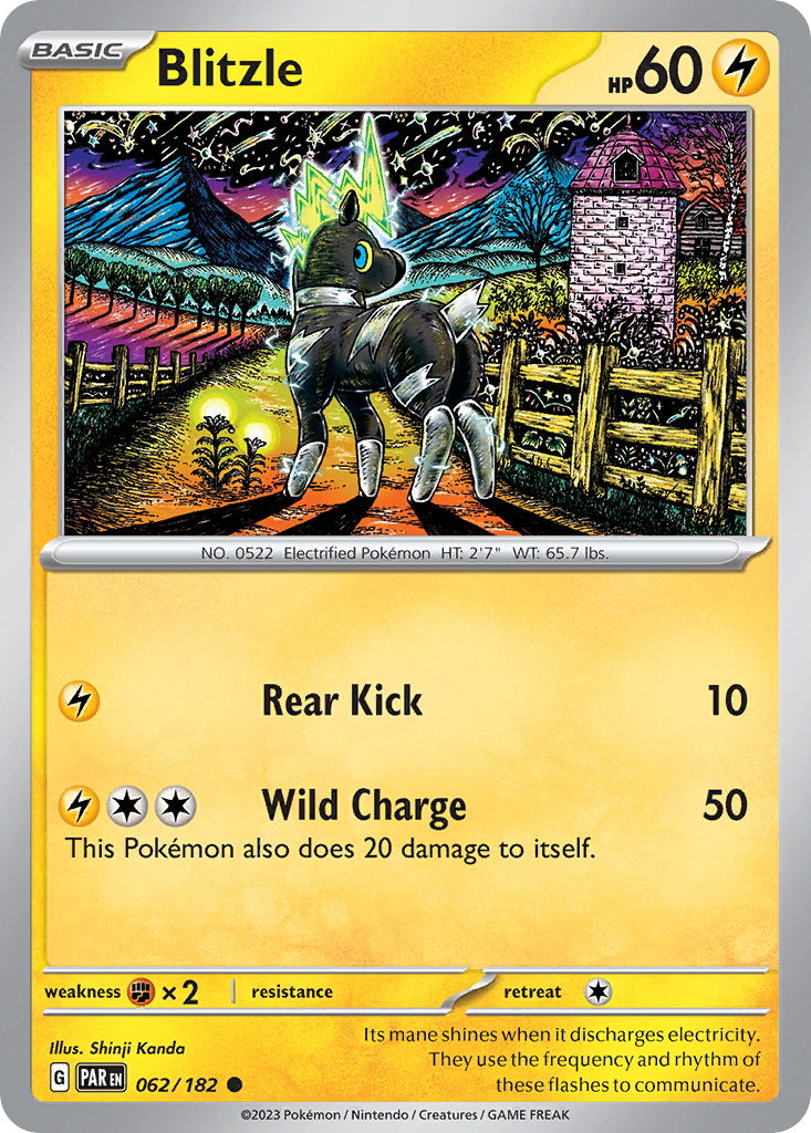 Blitzle – Paradox Rift 062/182 Pokémon card