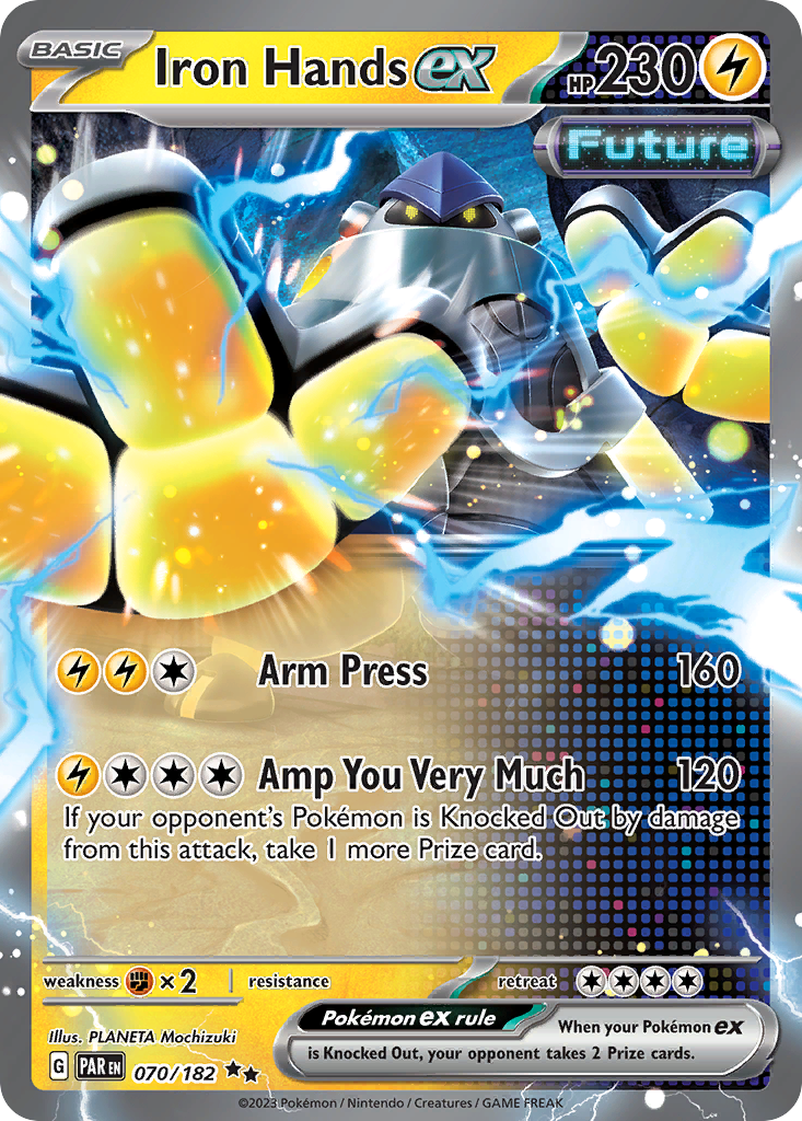 Iron Hands ex – Paradox Rift 070/182 Pokémon card
