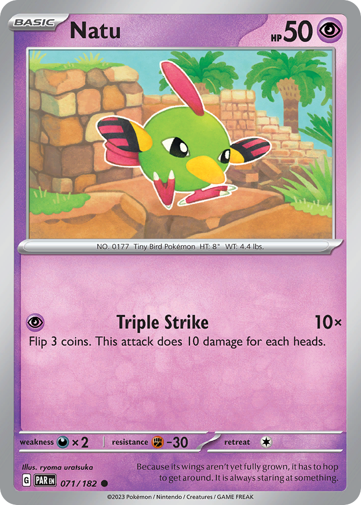 Natu – Paradox Rift 071/182 Pokémon card