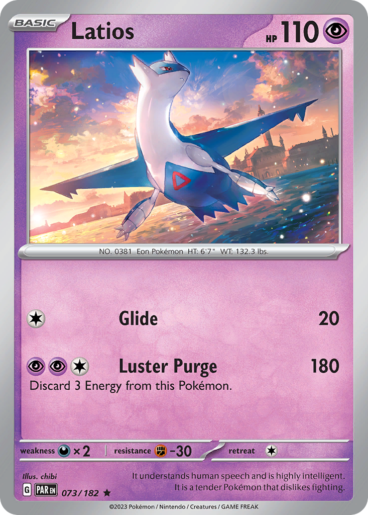 Latios – Paradox Rift 073/182 Pokémon card