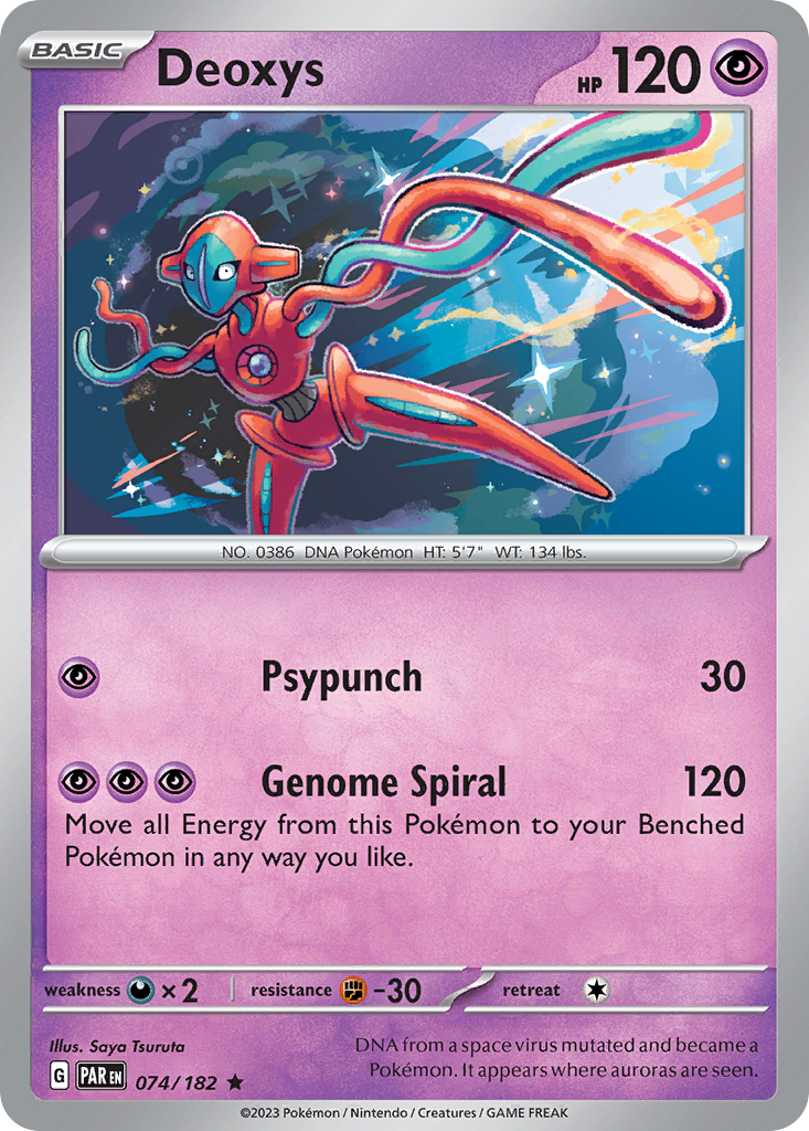 Deoxys – Paradox Rift 074/182 Pokémon card