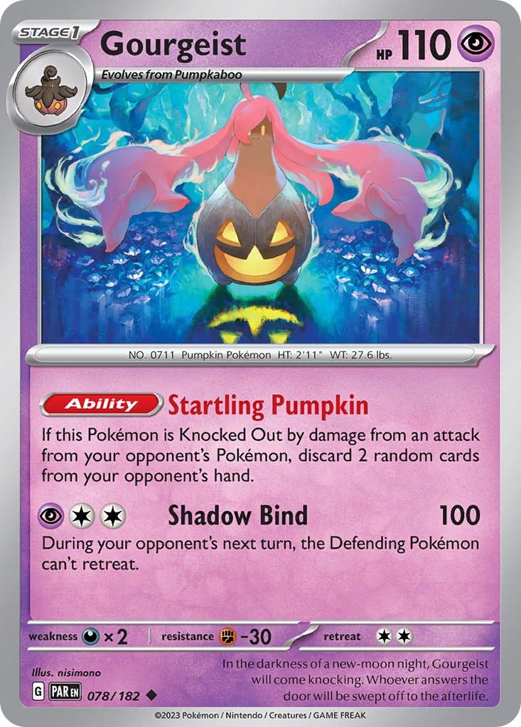 Gourgeist – Paradox Rift 078/182 Pokémon card