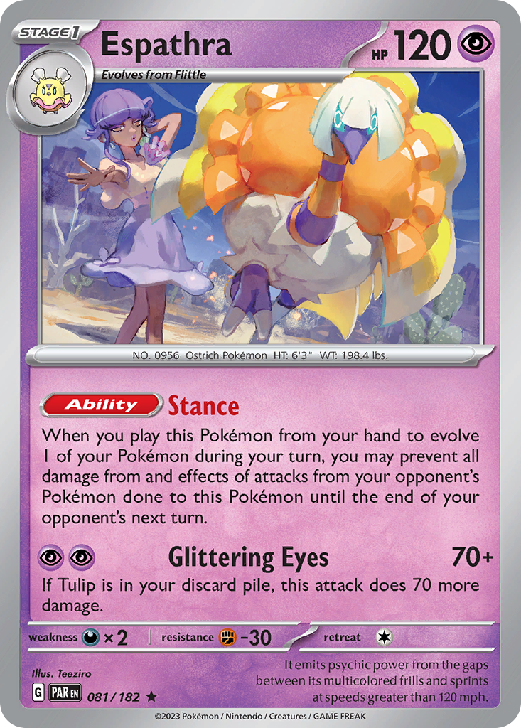 Espathra – Paradox Rift 081/182 Pokémon card
