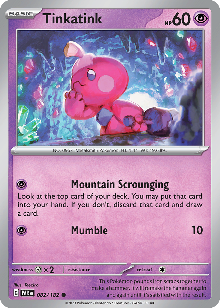Tinkatink – Paradox Rift 082/182 Pokémon card