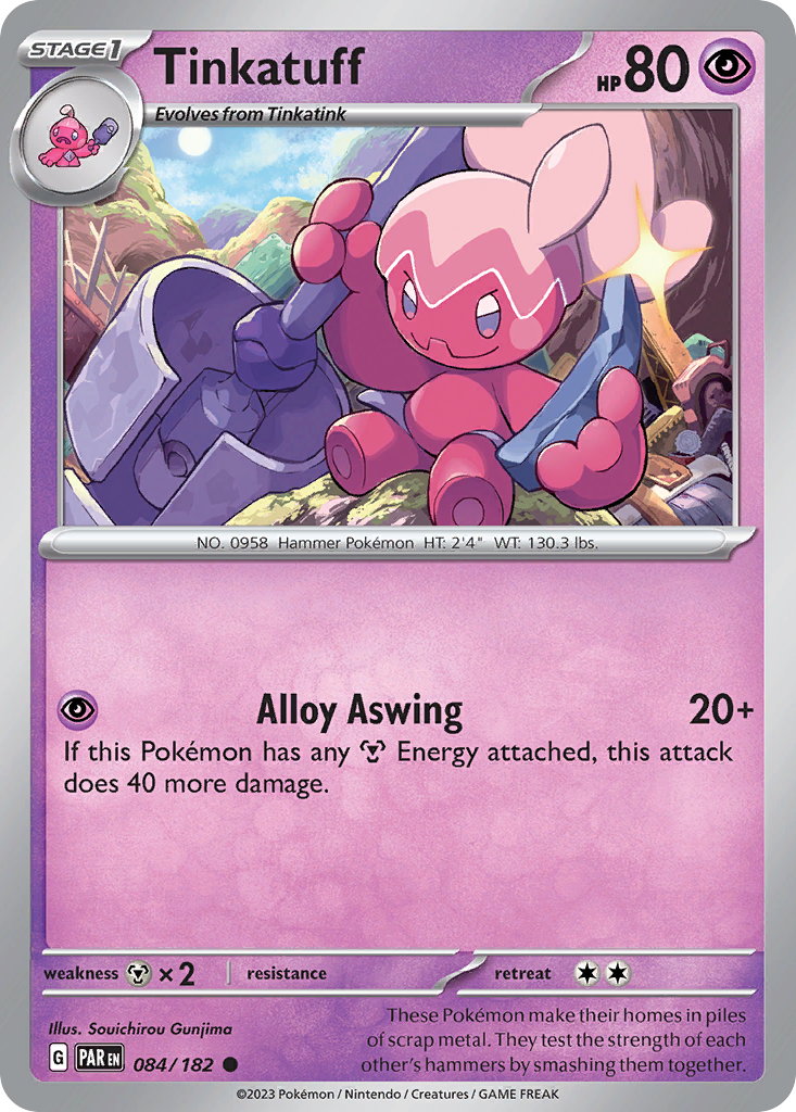 Tinkatuff – Paradox Rift 084/182 Pokémon card