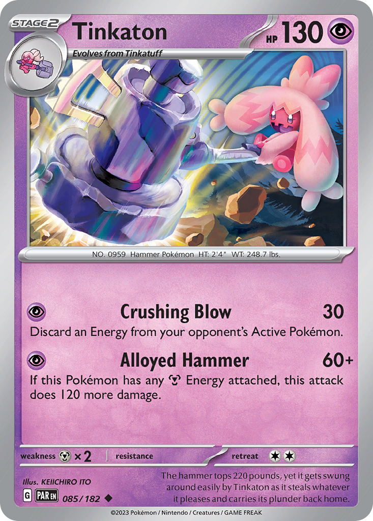 Tinkaton – Paradox Rift 085/182 Pokémon card