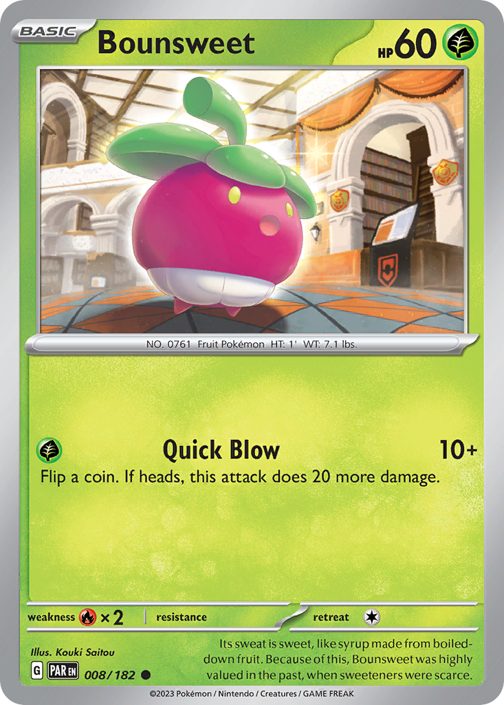 Bounsweet – Paradox Rift 008/182 Pokémon card