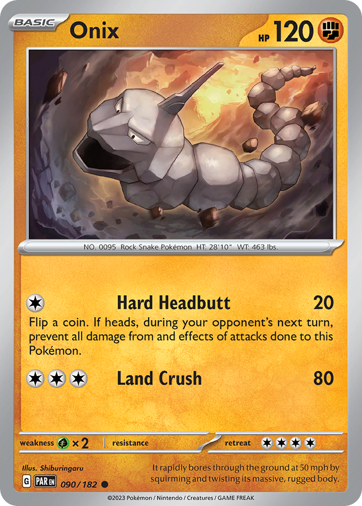 Onix – Paradox Rift 090/182 Pokémon card