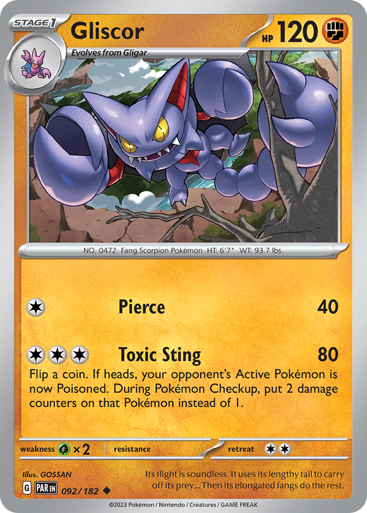 Gliscor – Paradox Rift 092/182 Pokémon card