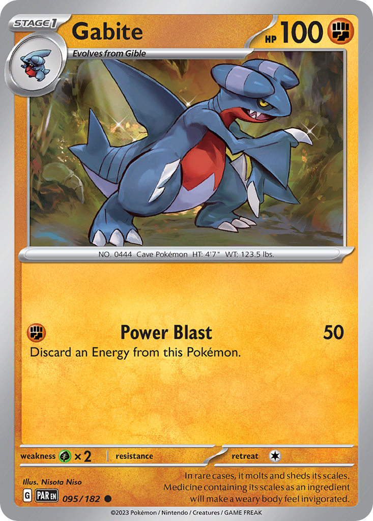 Gabite – Paradox Rift 095/182 Pokémon card